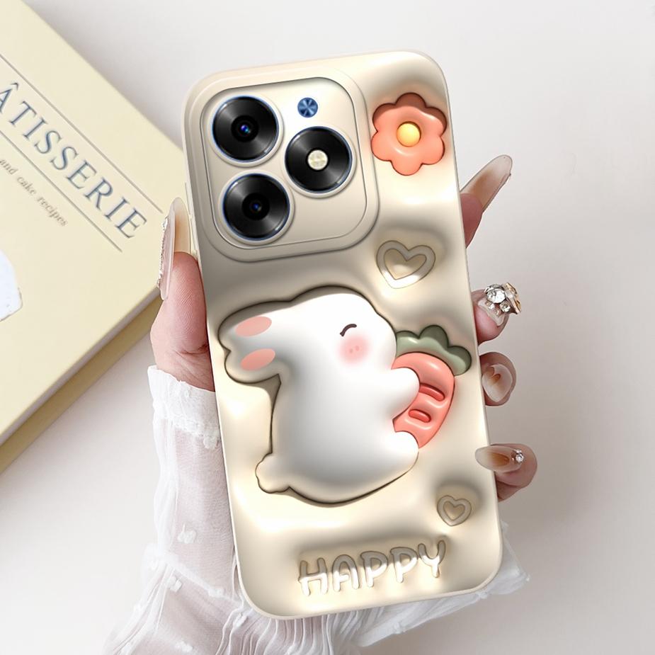 For Tecno Spark 20C Case Spark20 Pro KJ6 Cute Animals Carton Cover Soft TPU Phone Case For Tecno Spark 20 Pro Plus Spark20 Shell