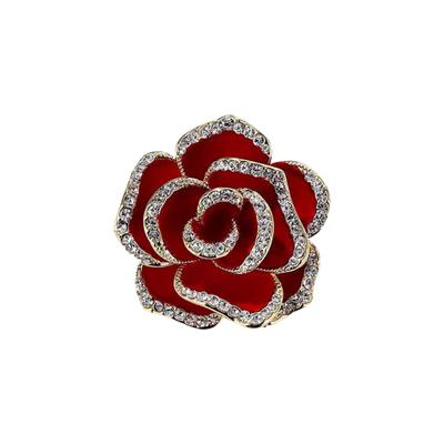 Broche pour femme en strass, camélia, couleur assortie, antidérapante, résistante à l'usure, pour costume, manteau, col, robe, chapeau, écharpe, décoration