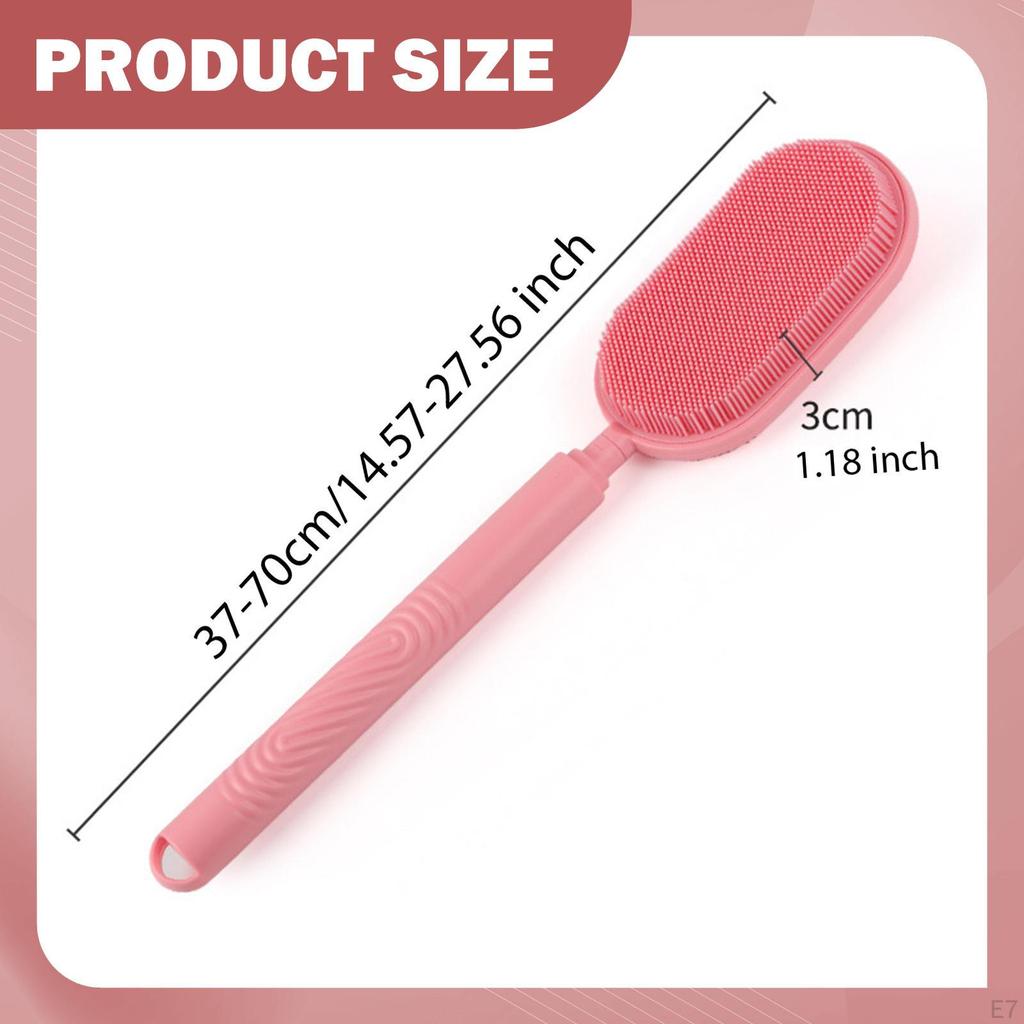 Bath Brush Shower 27" Extendable Comfort Double Sided Adjustable Anti Slip Compact Showering