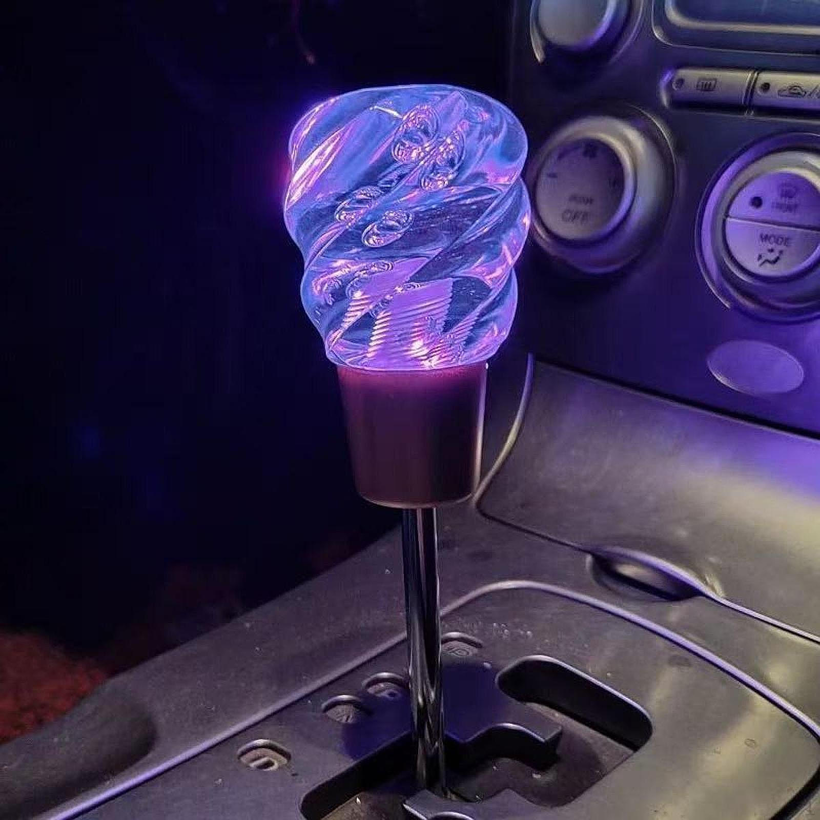 

Ручка переключения передач автомобиля, многоцветные светодиодные фонари, красивая прозрачная ручка для большинства моделей грузовиков золотой