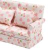 Doll House Sofa Realistic Compact Small Simulated Smooth Surface Decorative Wood 1:12 Miniature Sofa Furniture Model Accessories for Micro Landscape