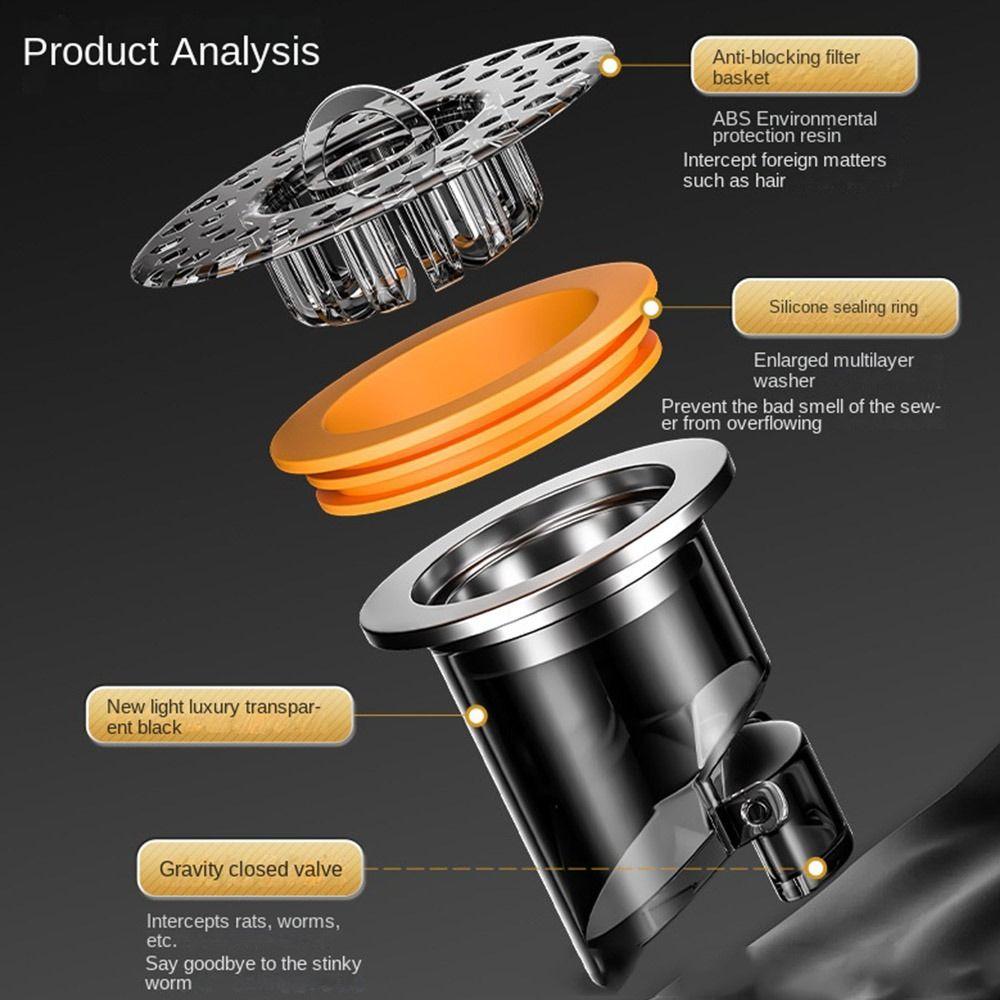 Water Backflow Floor Strainer Plug Shower Drain Cover Anti-odor Floor Drain Core  Hair Filter