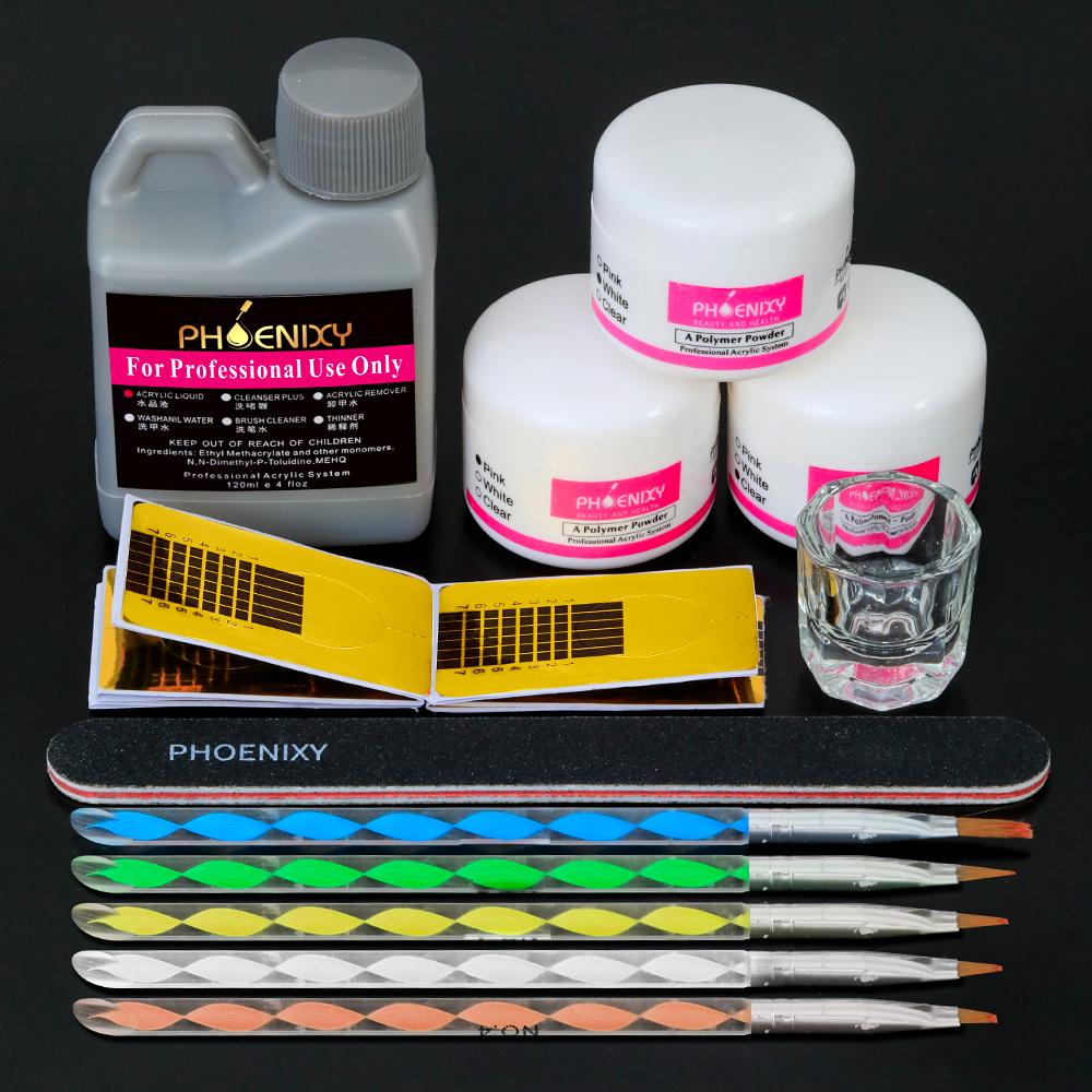 

Набор для наращивания ногтей PHOENIXY, набор для наращивания ногтей кристаллической пудрой, быстросохнущий кристаллический жидкий ультратвердый клей, прочный алмаз SH0039