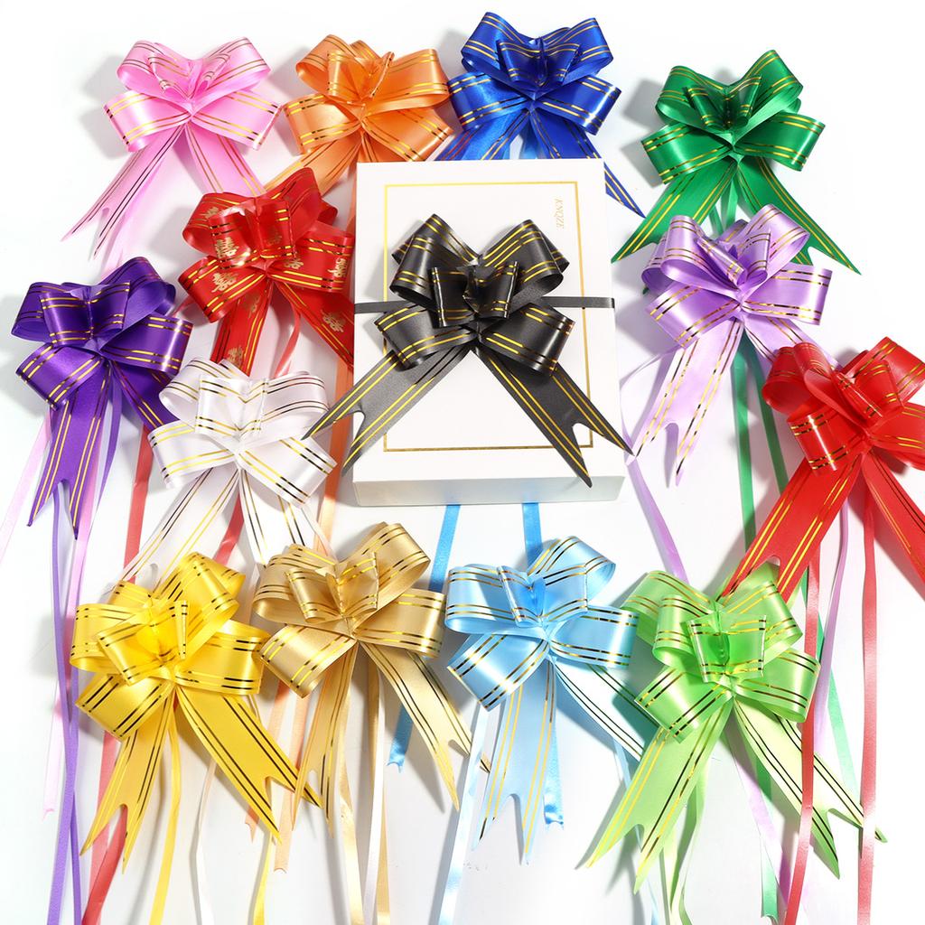 20pcs Colorful Gift Packaging Bow For Wedding Birthday Party Mother's Day Christmas Halloween Bouquet Gifts Packing Decoration