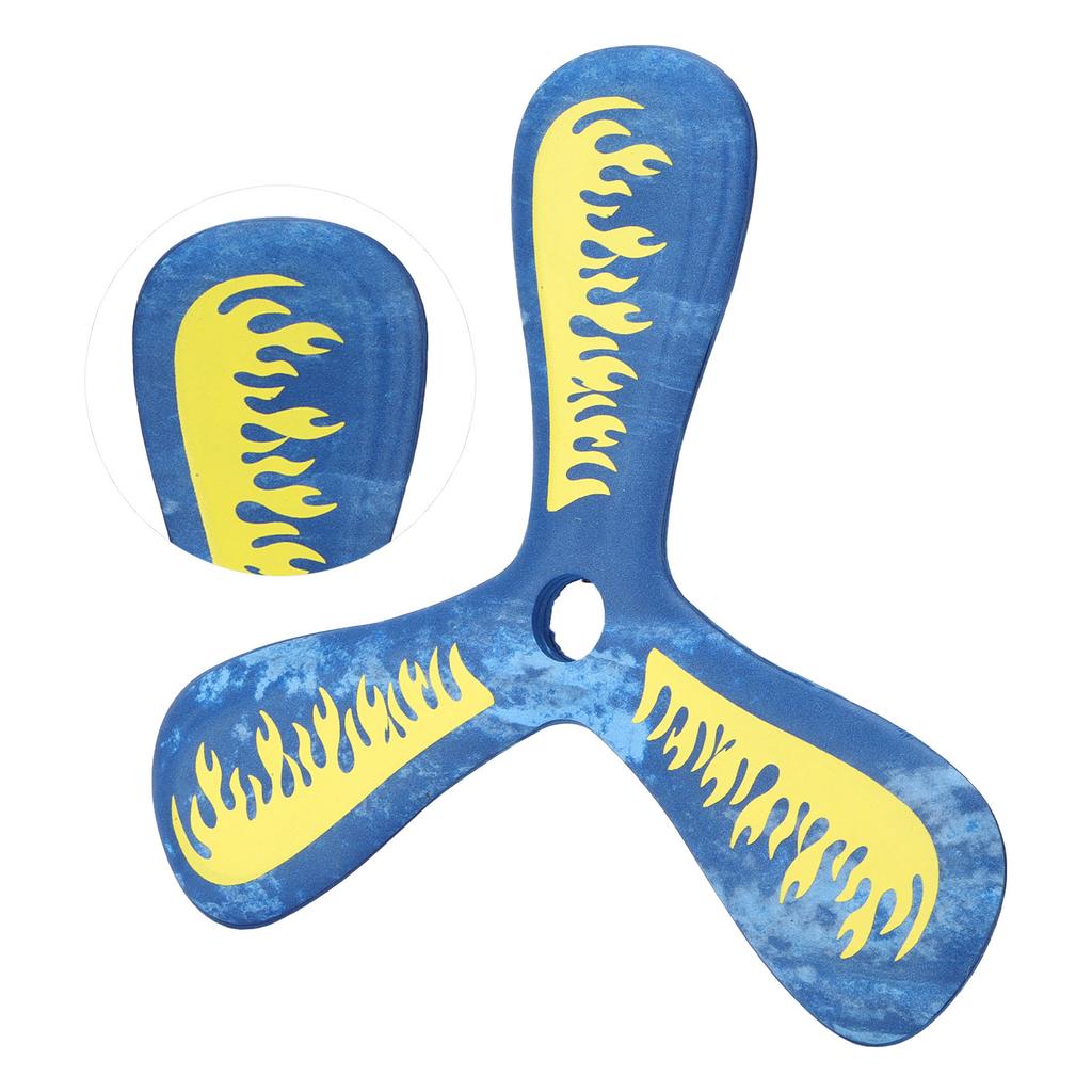 EVA Throw Catch Toy 3 Blade Flying Toy for Kids Outdoor ParentChild Interactive Game(Blue )