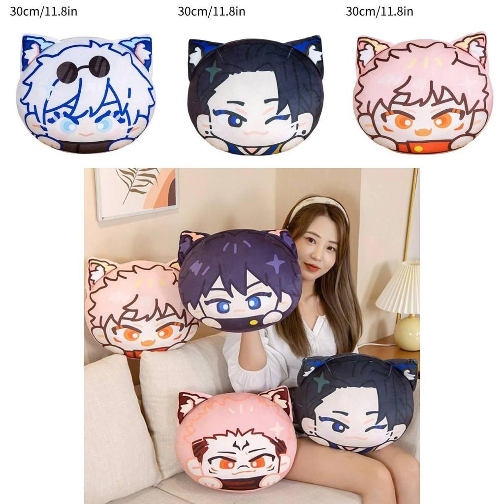 Jujutsu Kaisen Plush Pillow And Keychain With Adorable Satoru Gojo, Itadori Yuji, Megumi Fushiguro, Suguru Geto, Sukuna Cartoon Prints