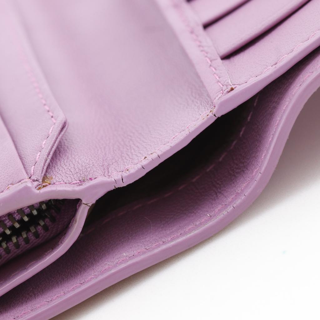 BOTTEGAVENETA Intrecciato Purse Pink Calfskin Women Used