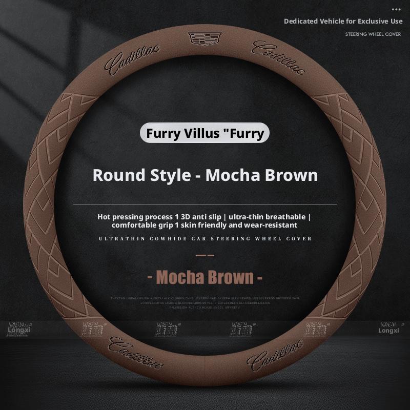 Applicable To Cadillac Steering Wheel Covers: CT5, ATSL, XT4, XT5, XT6, CT6, CT4, XTS, Faux Leather Steering Wheel Grips