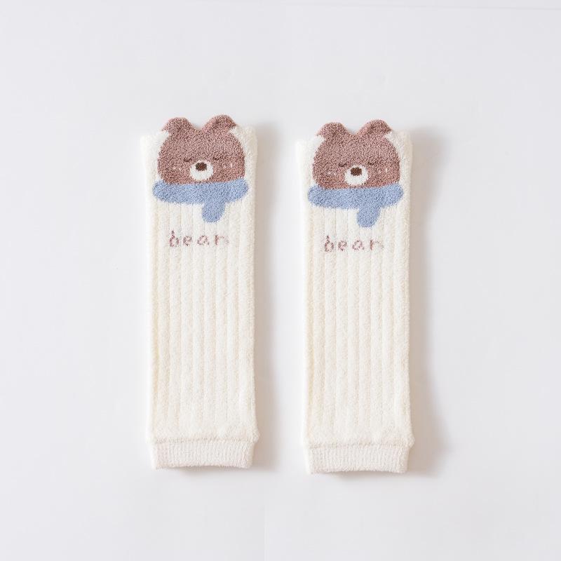 Xiyu Jia Winter Baby Knee Pads - Thick, Warm Cartoon Half-Velvet Crawling Leg Warmers