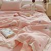 Exquisite Lace Crinkle Gauze Cotton Summer Quilt Skin-Friendly Washable Multi Size Bedding For Cozy Bedroom Summer Sleeping
