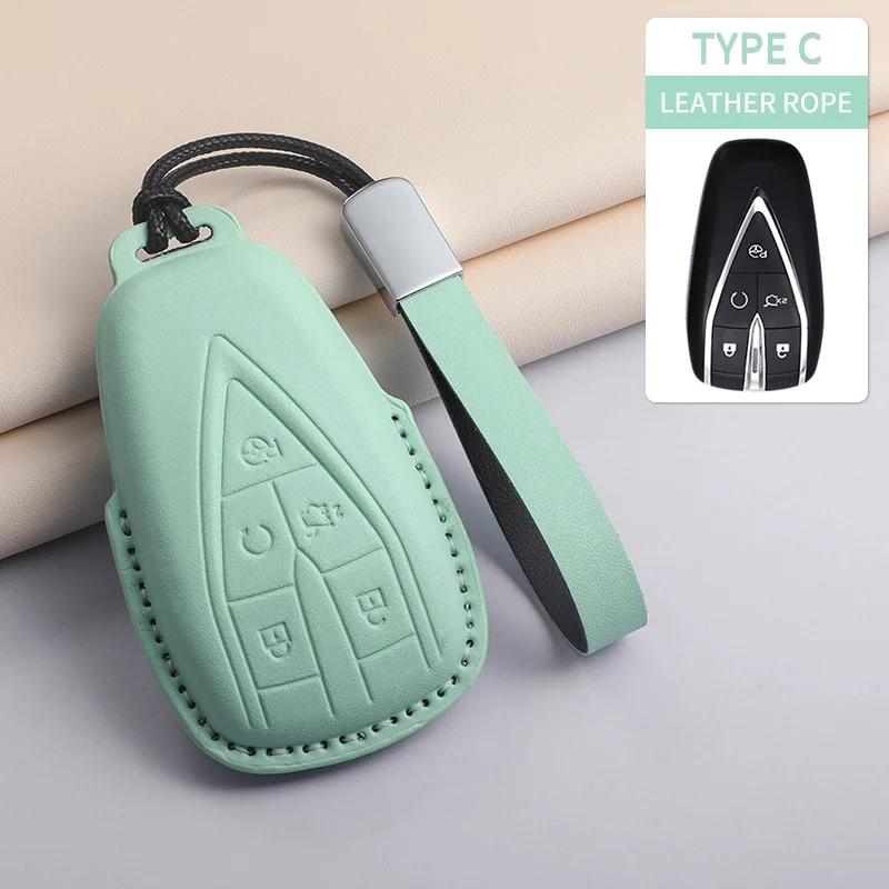 For Changan UNIT UNIK CS35PLUS CS55 PLUS CS75 PLUS Oshan X7 X5 Car Keychain Protective Cover PU Leather Car Key Case Cover