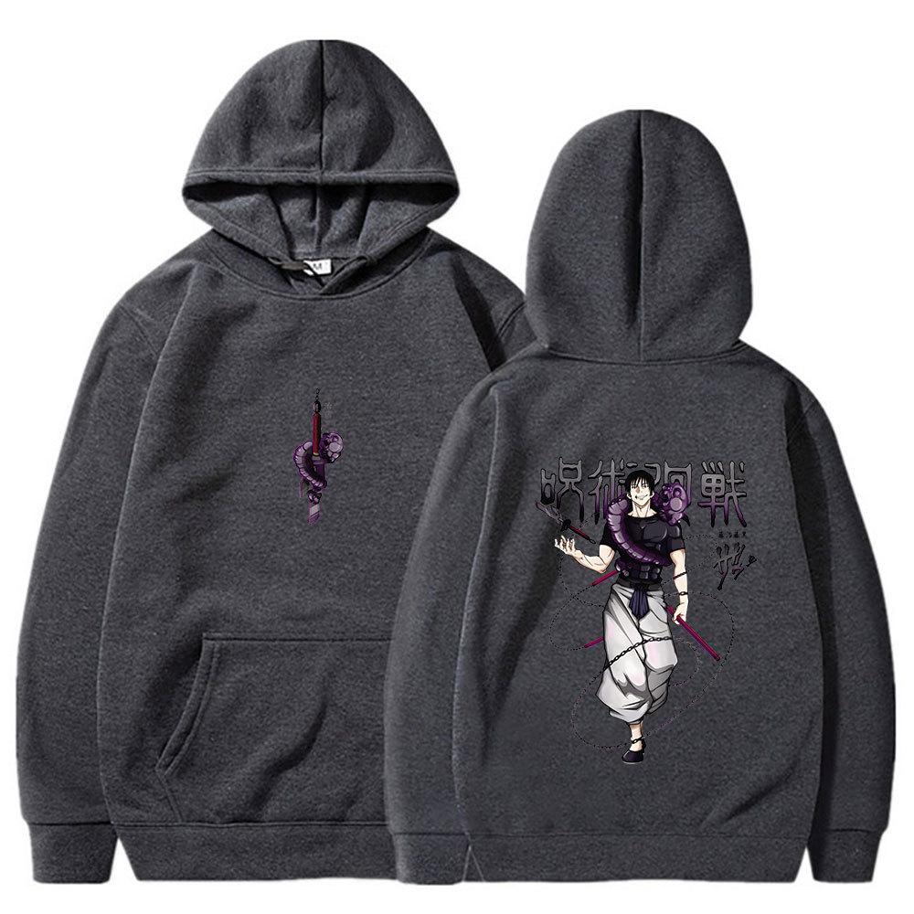 Jujutsu Kaisen Anime Hoodies Fushiguro Toji Print Hoodie Unisex Pullover Men Vintage Graphic Hoody Oversize Clothing