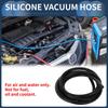 INFINAUTO 5.5FT 1/16" 2mm ID 2.5mm Thick Car Vacuum Line Silicone Black High Temperature Engine Silicone Vacuum Tube Hose
