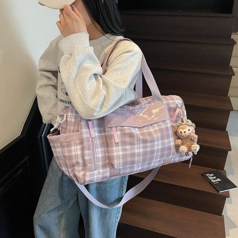 Korean version of the new travel bag, short-distance fitness bag, hand case, trolley case, luggage bag, sports simple casual yoga bag