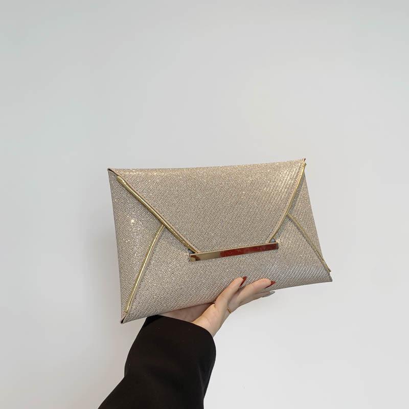 

Stylish Korean Fashion Minimalist Envelope Bag High-quality Women s Clutch For Spring золотий
