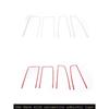 For Hummer H2 2003-2009 Stainless Steel Silver Car Tail Light Lamp Trim Bezel Cover Trim Sticker Car Accessories