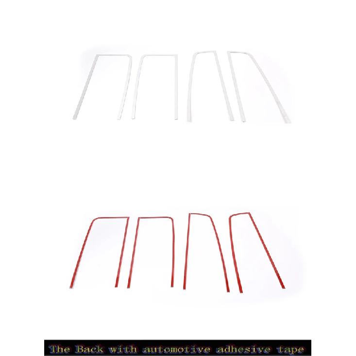 For Hummer H2 2003-2009 Stainless Steel Silver Car Tail Light Lamp Trim Bezel Cover Trim Sticker Car Accessories