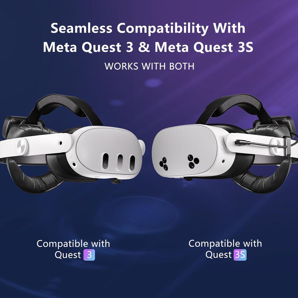 With 10000mAh Battery Comfort Head Strap for Meta Quest 3/Quest 3S Replacement of Elite Strap Enhanced Playtime and Support