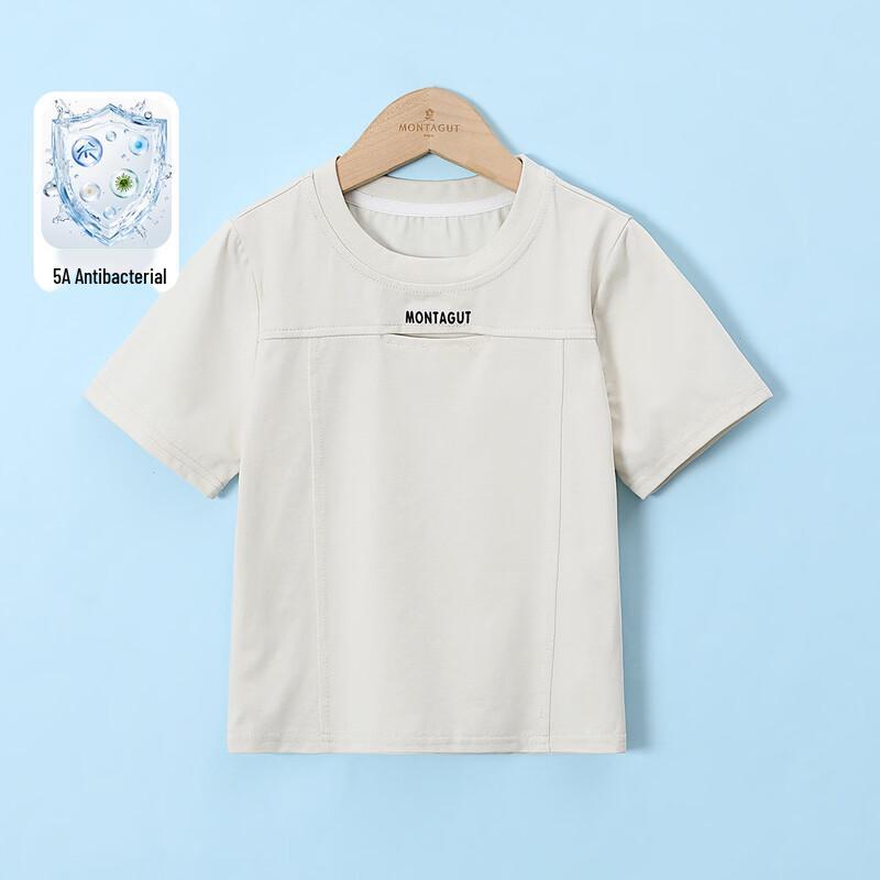 Montagut Girls' Hollow Design Short-Sleeve T-Shirt