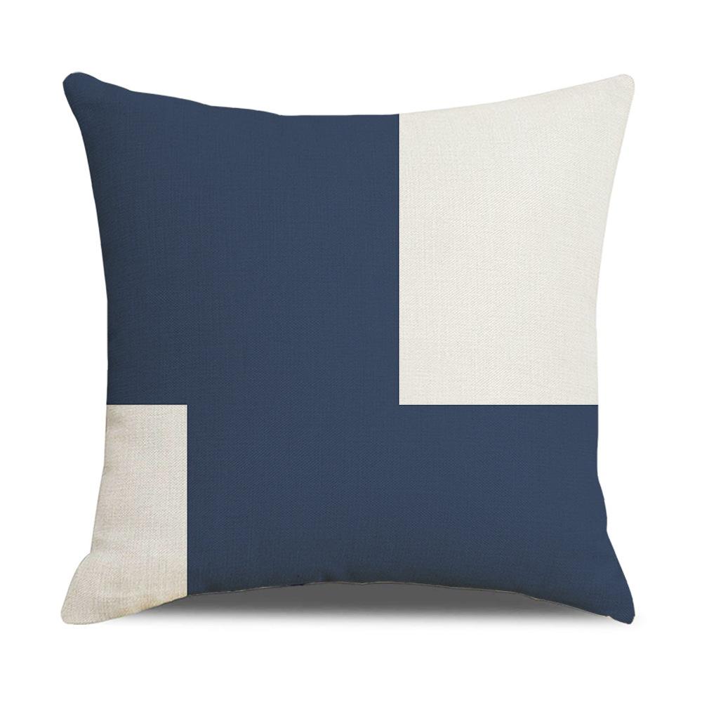 Pillow Nordic Geometric Linen Pillow Case Office Sofa Cushion Bedside Backrest Pillow Home