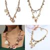 Unique Starfish Shell Choker Necklace for Women Retro Large Conch Collar Necklace Statement Pendant Neck Jewelry Gift