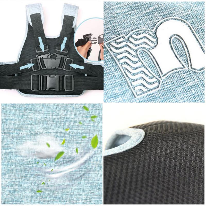 Oxford Cloth Motorcycle Safety Belt For Kids With Bag Rear Seat Grab Handle Strap Harness Adjustable Child Reflective Strip