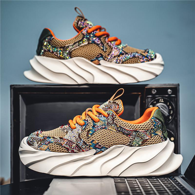 Мода PARZIVAL Новые мужские кроссовки Спорт 2024 Повседневная обувь Дышащие уличные кроссовки Беговые кроссовки Летние кроссовки Zapatillas Hombre 39 хаки