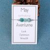 Handmade 12-Month Sign Natural Stone Crystal Birthstone Bracelet For Women And Men, Braided Adjustable Cord, Birthday Jewelry Gift.