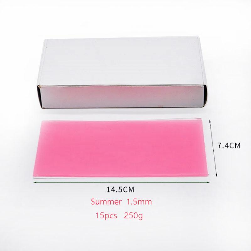 Nigf Zahnersatzwachs Betrug, Dentales Labormaterial Basisplatte, Rot und Rosa, 250/1,5 mm, 18/15 Stück, Für Sommer/Winter, 1,3 G/Box