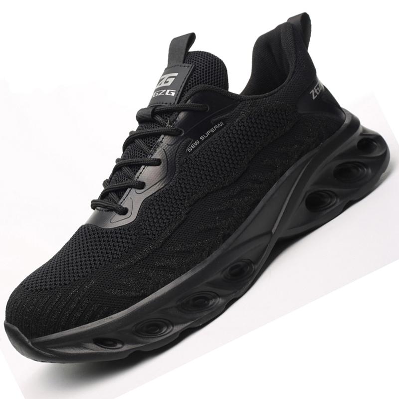 

Модные легкие рабочие защитные ботинки для мужчин, противоударные, противопрокольные, защитные ботинки, кроссовки со стальным носком 38 чёрный