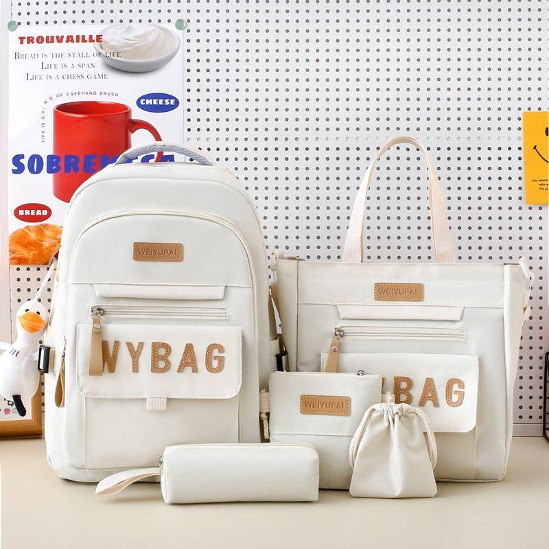 

High-capacity Children s Bags Girls Elementary School Students Junior High Girls Two Piece Backpack Set College Students, High School Backpacks Set No pendant