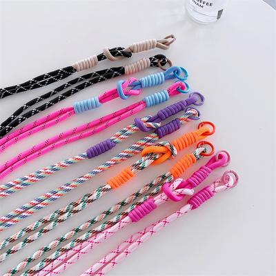 Buntes Lanyard Umhänge-Schultergurte Schlüsselanhänger Schlüsselring Verstellbare geflochtene Schnur Mit Ersatz-Patch Für Handy-Zubehör