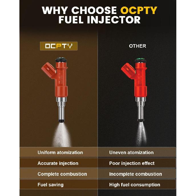 842-12322 Injectors OCPTY Fuel Injectors Engine Part fit for Lexus ES350 RX350 for Toyota RAV4 Highlander Avalon Camry Sienna Venza