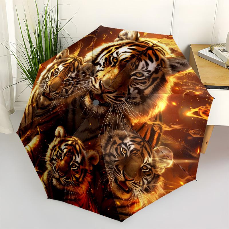 

Tiger Family- Automatic Umbrella, Four Seasons Portable Folding Umbrella, Suitable for Men and Women, Travel, Daily Compact Umbrella, Outdoo