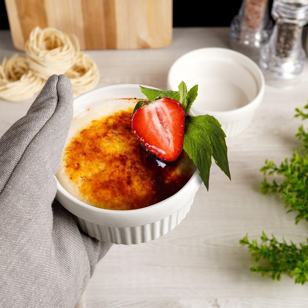2x Ovenproof Casserole Dish, Bowl, Ceramic Ramekin, 170 ml