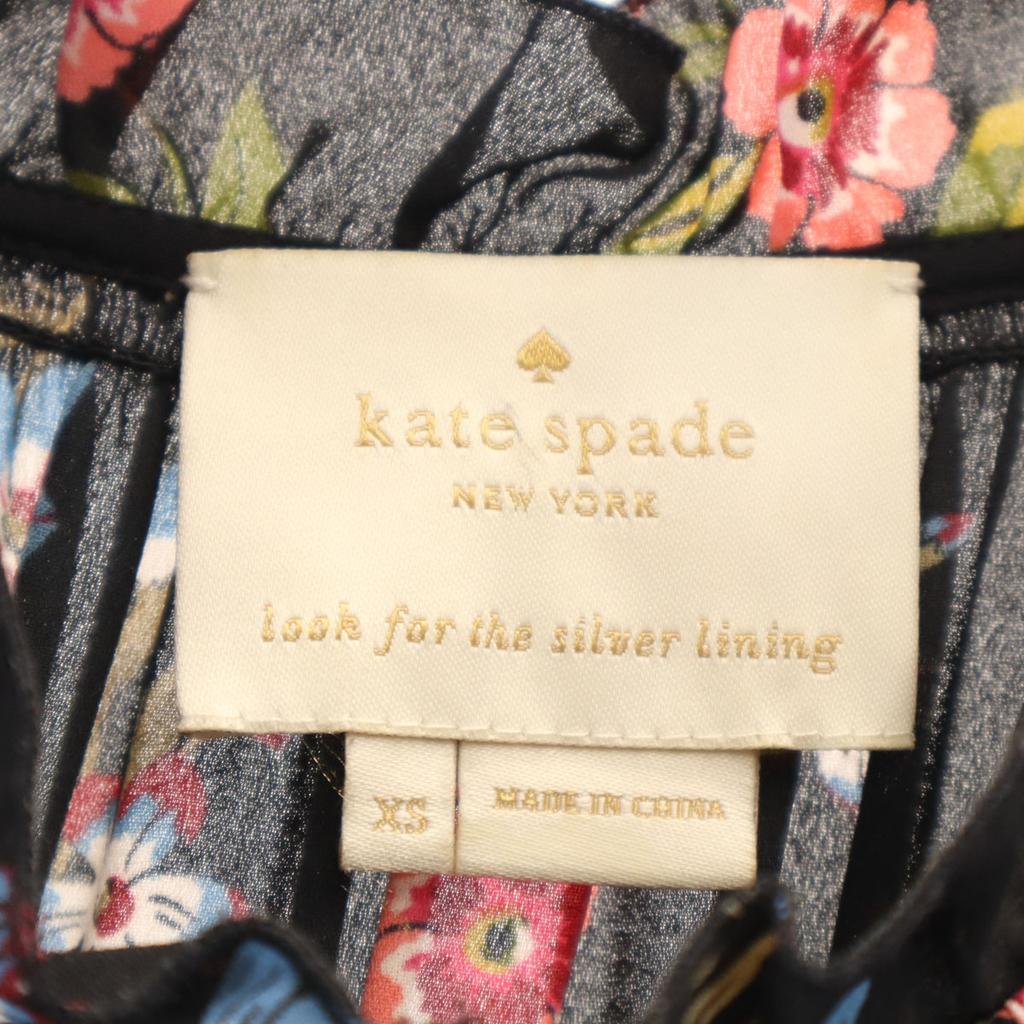 Kate Spade Kwiatowy Długi rękaw Przezroczysty Jednoczęściowy XS czarny Kobiety Używany