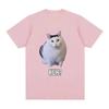 Gatto dice "Eh?" Maglietta Meme Divertente Uomo Donna 100% Cotone Traspirante Manica Corta Oversize T-Shirt Moda Harajuku Tee Shirt