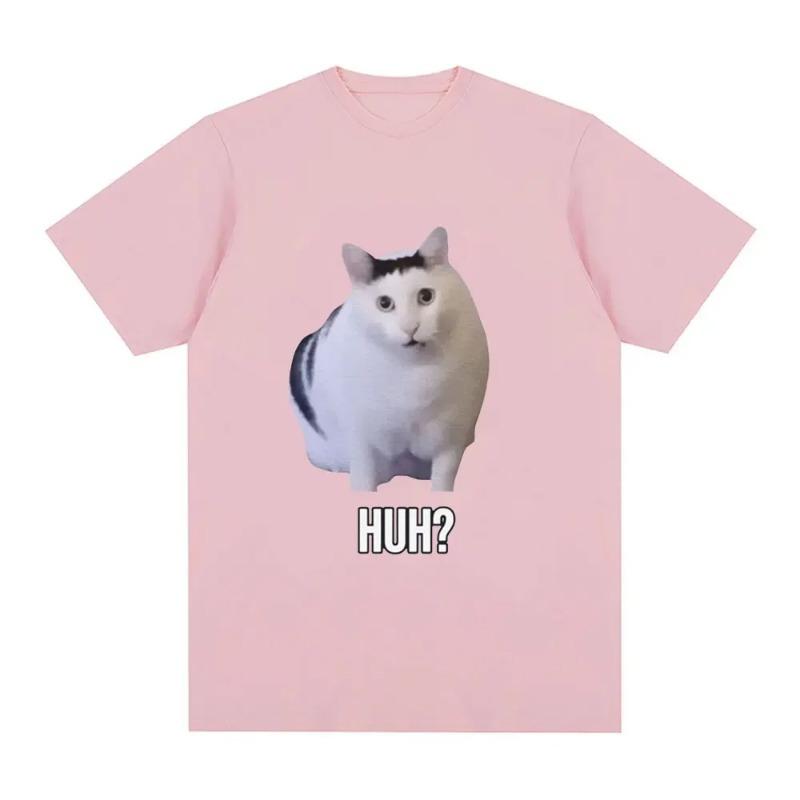 Gatto dice "Eh?" Maglietta Meme Divertente Uomo Donna 100% Cotone Traspirante Manica Corta Oversize T-Shirt Moda Harajuku Tee Shirt