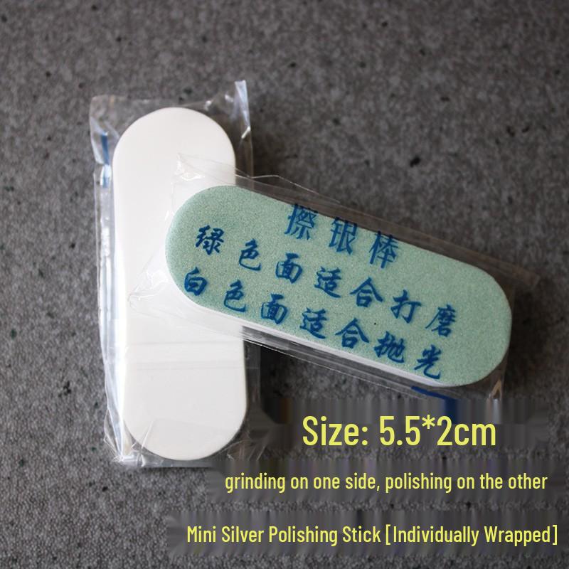 Pilă de Unghii Verde & Albă cu Două Fețe, Bloc de Lustruit - Pilă Argintie pentru Instrumente de Manichiură