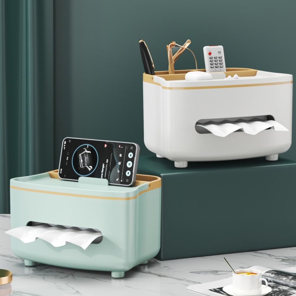 High Quality Multifunctional Tissue Box Light-Luxury Nordic Style Napkin Holder Sundries Storage Box Home Office Use