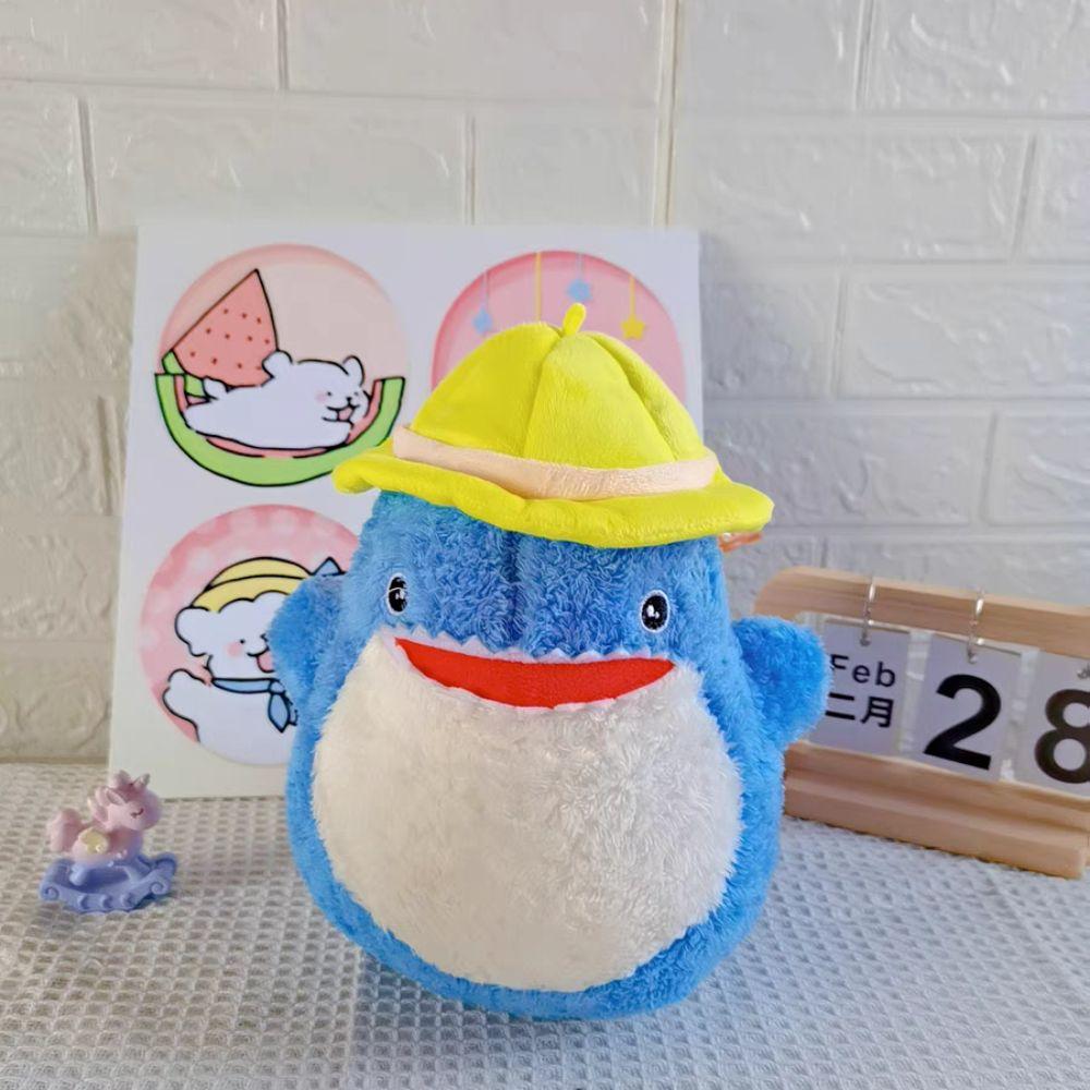 Sea Creature Shark Hat Plush Toy PP Cotton Hat Shark Stuffed Animals  Birthday Parties