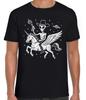 Alien Unicorn UFO Area 51 Space Cowboy Drawing Art Super Black Tee T Shirt 468