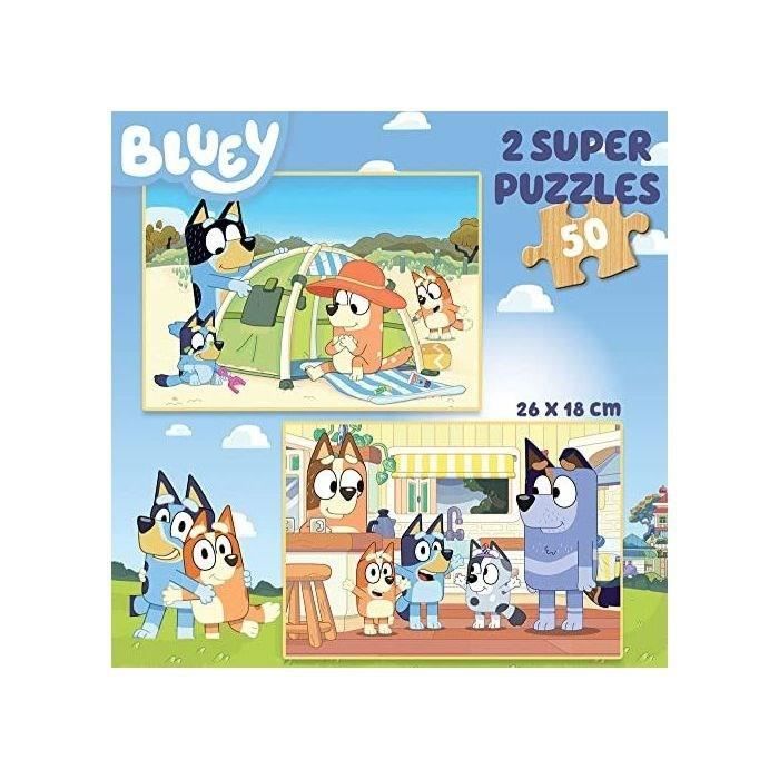 Puzzle en bois Bluey EDUCA - 50 pièces - Dessins animés et BD - Pour enfants de 4 ans et plus