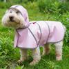 Waterproof Pet Raincoat Small To Large Dogs - Pink Reflective PU Coat Teddy Shiba Corgi All