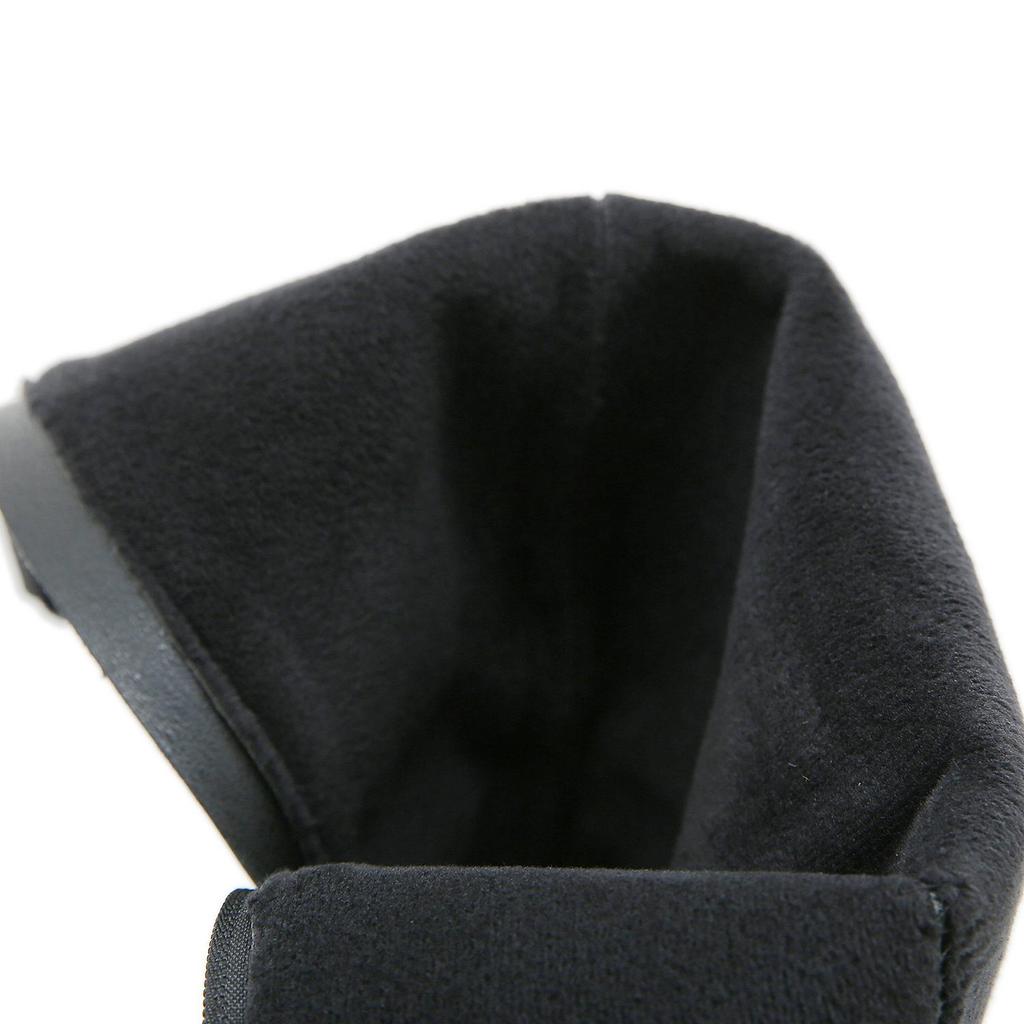 Gdgydh Damen Retro Blumen Schnürstiefel Kniehoch Winterstiefel mit Dickem Keilabsatz Seitenreißverschluss Cowgirl Stiefel Semi-formelles Schuhwerk