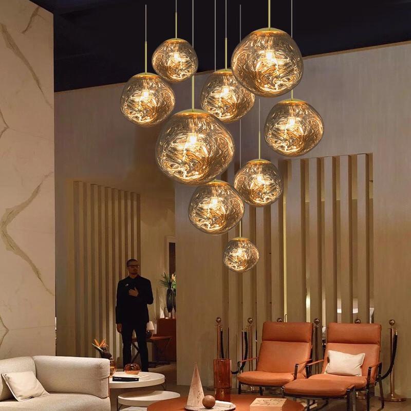 Nufeng Lava Style Gold Chandelier
