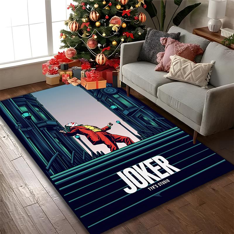 1pc Office Carpet, JOKER Chair Rug, Living Room Printed Area Rug, Home Chair Floor Mat