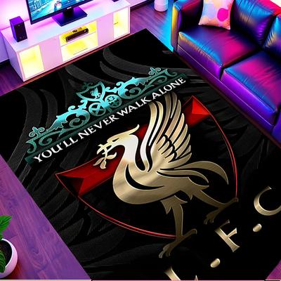 Football Club Print Rug, Washable Floor Carpet, For Entryway Dorm Laundry Room Office Study, Home Decor Birthday Christmas Gift