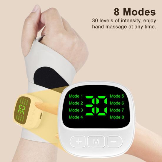 EMS Tendonitis Massage Wrist Brace Finger Support with Adjustable Hand Pulse Therapy Wrist Pain Relief Brace