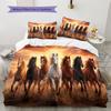 1PC Horse Bedding Quilt Set Quilt Cover Pillowcase Home Decoration Birthday Gift (1 * duvet cover + 2 * pillowcase, without core)